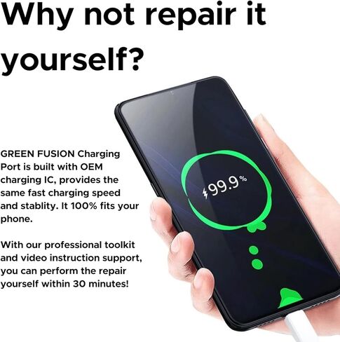 Charging Port Replacement Kit Compatible with T-Mobile REVVL 6/6 Pro US Version, Dock Board USB-C Connector Only for REVVL 6/6 Pro TMAF025G, TMAF035G, with Instruction Manual, Toolkit in Saudi Arabia