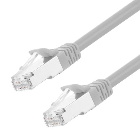كابل تصحيح NavePoint Ethernet CAT6A، S/FTP، 26AWG، 0.5 قدم، 5 حزم، رمادي in Kuwait