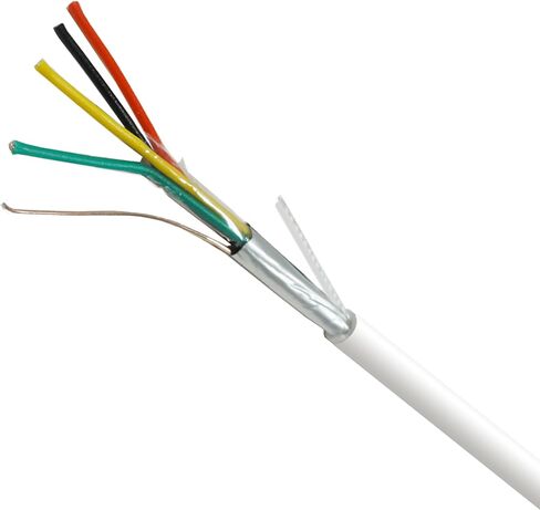 Best 500ft 18/4 Shielded CCA Security Alarm Control Wire Stranded PVC Jacket White in Saudi Arabia