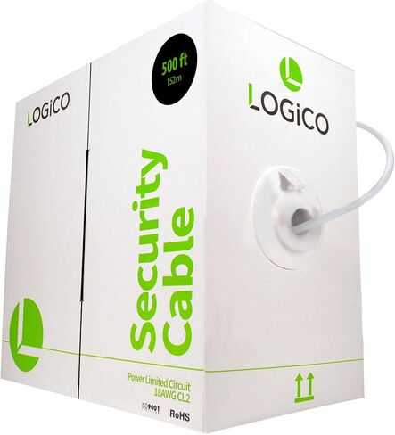 Best 500ft 18/4 Shielded CCA Security Alarm Control Wire Stranded PVC Jacket White in Saudi Arabia