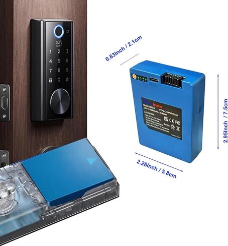 بطارية أمان قابلة لإعادة الشحن لـ eufy S330 S230 S220 E330 قفل ذكي للفيديو 3 في 1 وإسقاط ذكي، بطاريات eufy بديلة 10500 مللي أمبير في الساعة. in Kuwait