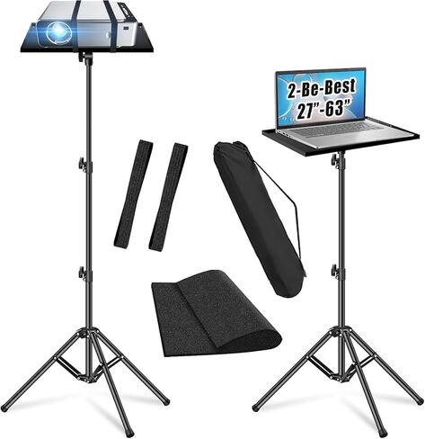 2-Be-Best Projector Tripod Stand Higher 27-63" Adjustable Projector Stand Foldable DJ Table Stand Projectors Floor Mount Stand Portable Laptop Tripod Stand for DJ Equipment Theater Office Home in Kuwait