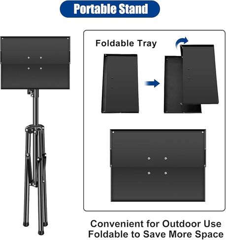 2-Be-Best Projector Tripod Stand Higher 27-63" Adjustable Projector Stand Foldable DJ Table Stand Projectors Floor Mount Stand Portable Laptop Tripod Stand for DJ Equipment Theater Office Home in Kuwait