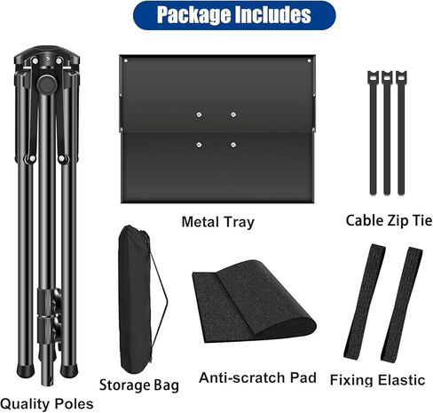 2-Be-Best Projector Tripod Stand Higher 27-63" Adjustable Projector Stand Foldable DJ Table Stand Projectors Floor Mount Stand Portable Laptop Tripod Stand for DJ Equipment Theater Office Home in Kuwait