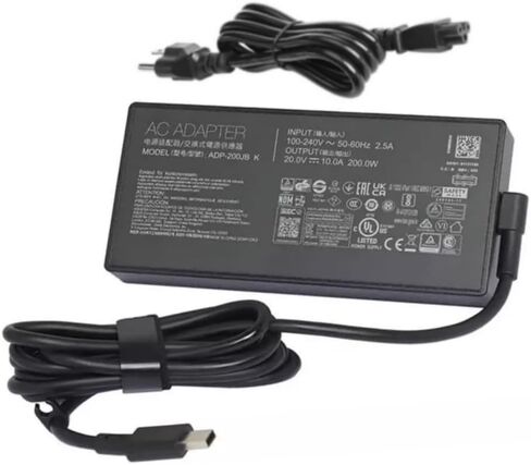 شاحن 200 واط متوافق مع Asus TUF Gaming A14 A16 وROG Zephyrus G16 G14 2024 2025 وسلسلة GA605 GU605 GA403 ProArt P16 PX13 HN7306 H7606 ROG Flow Z13 GZ302EA، V16 V3607 in Kuwait