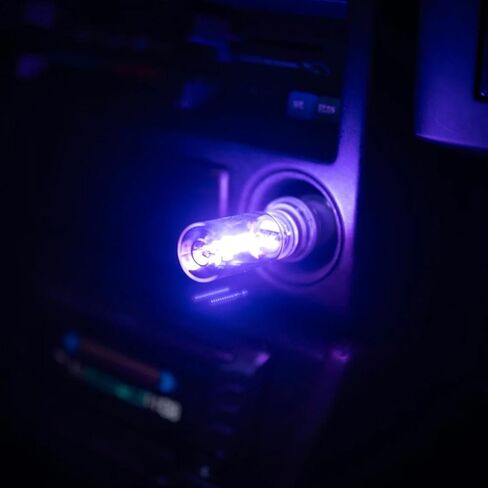 مصباح سيارة ريترو - ضوء ليلي USB للتحكم باللمس لاستخدام السيارات | تصميم أنيق على شكل زجاجة مع قابس USB، وإضاءة داخلية محيطة للوحة القيادة، ومنفذ شاحن السيارات، وأجواء السيارة المزخرفة in Saudi Arabia