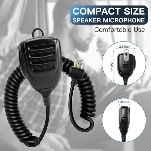 5 حزمة HM152 ميكروفون مكبر الصوت RJ45 8-Pin يده ميكروفون لـ ICOM Mobile Radi IC-208H IC-706 IC-2100 IC-2200H IC-2300H IC-2820H IC-2730A IC-V8000 IC-A110 IC-A120، IC-F5012/F5122D/F6061، ID-800H/880H in Saudi Arabia