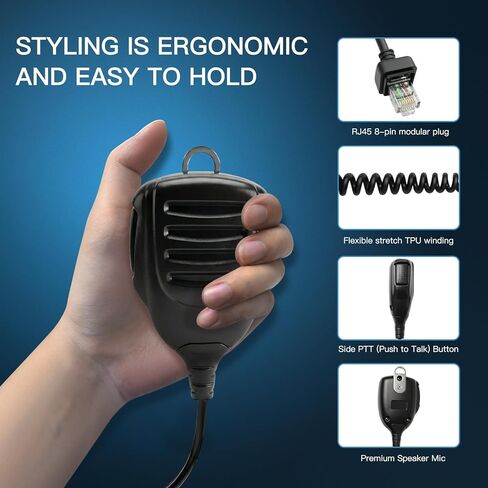 5 حزمة HM152 ميكروفون مكبر الصوت RJ45 8-Pin يده ميكروفون لـ ICOM Mobile Radi IC-208H IC-706 IC-2100 IC-2200H IC-2300H IC-2820H IC-2730A IC-V8000 IC-A110 IC-A120، IC-F5012/F5122D/F6061، ID-800H/880H in Saudi Arabia