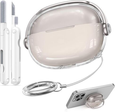 لحافظة SHOKZ OpenDots ONE، حافظات قفل أمان لـ SHOKZ OpenDots One مع مجموعة منظف، للرجال والنساء مع سلسلة مفاتيح (ذهبي وردي) in Kuwait