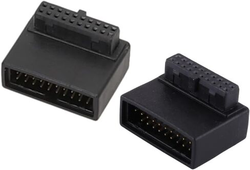 USB3.0 19pin ذكر إلى أنثى تمديد محول حتى أسفل الزاوية 90 درجة للوحة الأم in Kuwait