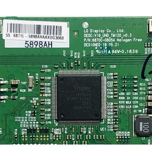 متوافق مع تلفزيون LG - لوحة T-Con 6870C-0805A، بطاقة منطقية للعرض UHD موديل V19_UHD_TM120_V0.3 بديلة (55 بوصة) in Saudi Arabia