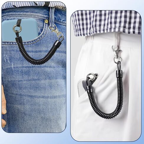 2PCS Mobile Phone Straps with Flexible Spiral Cable, Anti-Theft Spring Cord for Smartphones, Mobile Phone Chain with Carabiner, Universal Lanyard for Outdoor, Hiking, Climbing in Saudi Arabia
