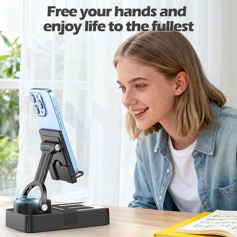JTEMAN Cell Phone Stand with Bluetooth Speaker and Charging Stand,Piano Keys Design,Birthday Gifts for Men Women Dad Mom Husband Boyfriend Cool Tech Gadgets-Black in Saudi Arabia