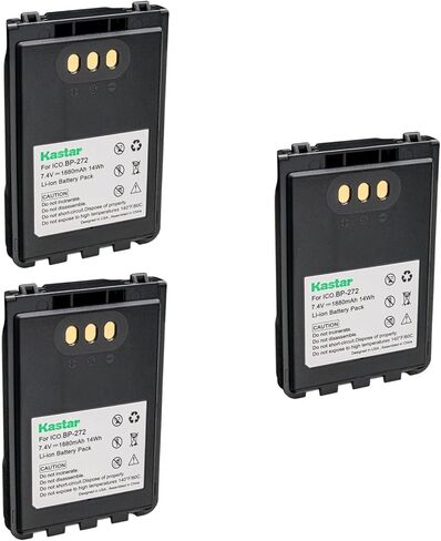 Kastar 1-Pack BP272 استبدال بطارية لبطارية Icom BP-271 Icom BP-272Li، Icom IC-31A، Icom IC-31E، Icom IC-51A، Icom IC-51E، Icom ID-52، Icom IC-705 أجهزة الراديو ثنائية الاتجاه in Kuwait