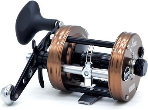 بكرة صيد دائرية من X-Tribe، نظام رياح ذو مستوى متزامن، سحب كربون قوي 17 رطل، نسبة تروس 5.3:1، مقبض طاقة واحد، إطار معدني بالكامل وأغطية جانبية للمياه المالحة in Kuwait