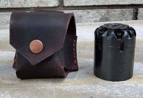 1858 Remington Leather Spare Cylinder Pouch Cowboy Revolver Brown in Kuwait