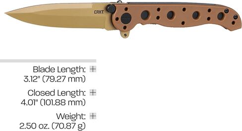 CRKT M16-01DZ Everyday Carry Folding Knife: Spear Point with D2 Steel Blade, Glass-Reinforced Nylon Handle, Liner Lock, M16-01DZ in Saudi Arabia