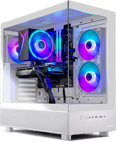 كمبيوتر الألعاب Skytech Gaming Azure 3، AMD Ryzen 7 5700 3.7 جيجا هرتز، AMD RX 9060XT 8 جيجا، 1 تيرابايت NVMe SSD، 16 جيجا DDR4 RAM 3200، 650 وات Gold PSU، Wi-Fi، Win 11، سطح مكتب للألعاب in Kuwait