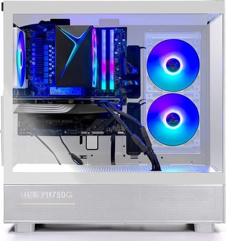 كمبيوتر الألعاب Skytech Gaming Azure 3، AMD Ryzen 7 5700 3.7 جيجا هرتز، AMD RX 9060XT 8 جيجا، 1 تيرابايت NVMe SSD، 16 جيجا DDR4 RAM 3200، 650 وات Gold PSU، Wi-Fi، Win 11، سطح مكتب للألعاب in Kuwait