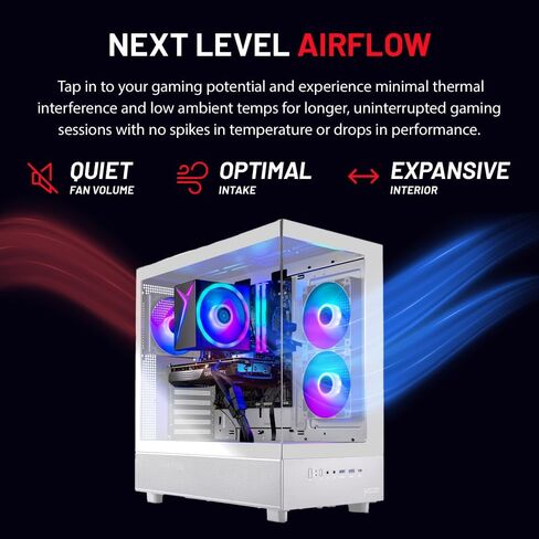 كمبيوتر الألعاب Skytech Gaming Azure 3، AMD Ryzen 7 5700 3.7 جيجا هرتز، AMD RX 9060XT 8 جيجا، 1 تيرابايت NVMe SSD، 16 جيجا DDR4 RAM 3200، 650 وات Gold PSU، Wi-Fi، Win 11، سطح مكتب للألعاب in Kuwait