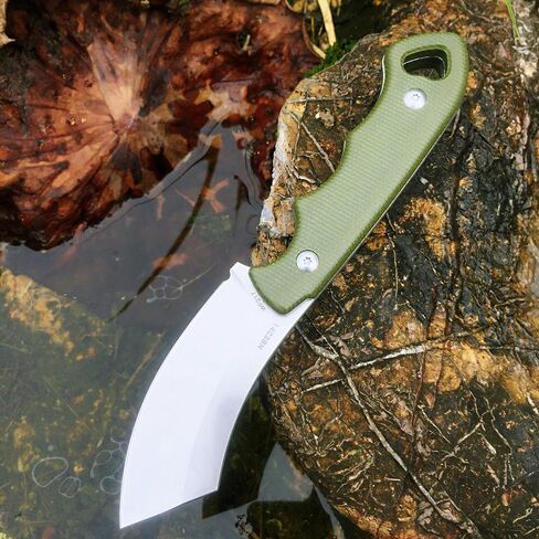 Watchman WF217 EDC سكين ذو نصل ثابت 14C28N شفرة فولاذ ميكارتا مقبض مع أغلفة كيديكس للأنشطة الخارجية والتخييم in Kuwait