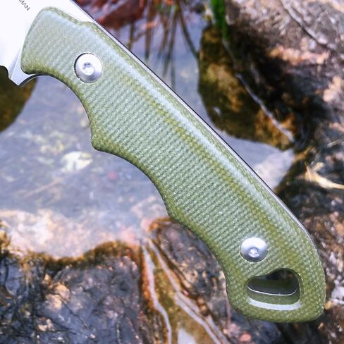 Watchman WF217 EDC سكين ذو نصل ثابت 14C28N شفرة فولاذ ميكارتا مقبض مع أغلفة كيديكس للأنشطة الخارجية والتخييم in Kuwait