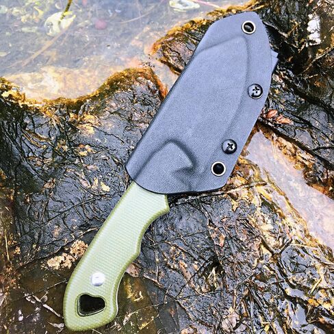 Watchman WF217 EDC سكين ذو نصل ثابت 14C28N شفرة فولاذ ميكارتا مقبض مع أغلفة كيديكس للأنشطة الخارجية والتخييم in Kuwait