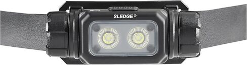 Streamlight 89019 Sledge 1000-Lumen Max 600-Lumen Standard 1800-Candela مصباح أمامي LED منخفض الحجم قابل لإعادة الشحن مع أشرطة قبعة صلبة مرنة ومطاطية، أسود in Saudi Arabia