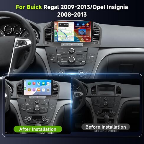 8Core 6GB+128GB for Buick Regal 2009-2013 Opel Insignia 2008-2013 Radio,Android 15 Car Stereo Carplay Android Auto,9Inch 1280x800 IPS Touchscreen, GPS DSP 46EQ 5.1Bluetooth WiFi FM/RDS Camera in Kuwait