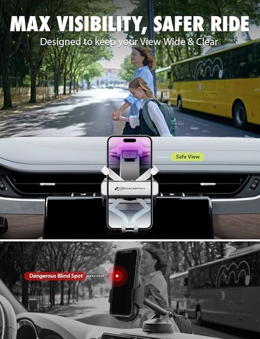 Bracketron AutoGrip حامل لوحة أجهزة قياس منخفض - حامل هاتف للسيارة مع شفط TemperBond، تشغيل بيد واحدة، حامل عالمي للهاتف الخلوي، لوحة قيادة السيارة، تصميم رؤية واضحة in Kuwait