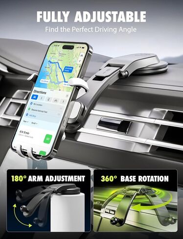 Bracketron AutoGrip حامل لوحة أجهزة قياس منخفض - حامل هاتف للسيارة مع شفط TemperBond، تشغيل بيد واحدة، حامل عالمي للهاتف الخلوي، لوحة قيادة السيارة، تصميم رؤية واضحة in Kuwait