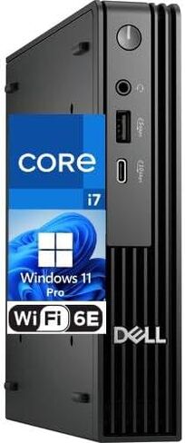 Dell Pro Micro Computer, Intel Core i5-14500 (Beats i7-11700t), 8GB RAM, 256GB NVMe SSD, USB Type-C, Built in AX WiFi, BT, Display Port, HDMI, Windows 11 Pro - AI Copilot, Black Desktop in Saudi Arabia