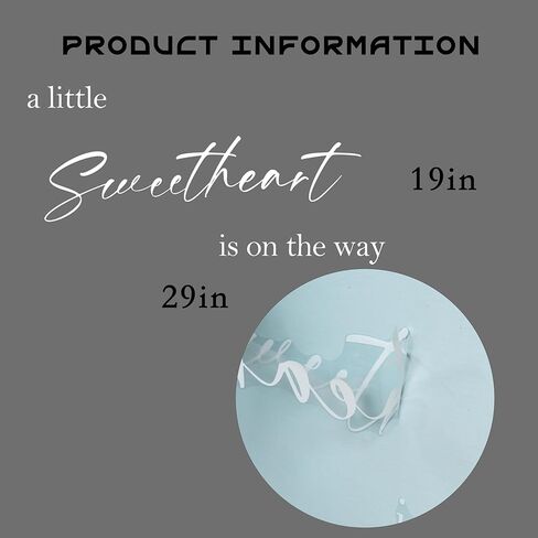 ملصق حائط A Little Sweetheart is On The Way - ملصق حائط لحفلة عيد الحب لقوس البالون، يكشف عن الجنس على شكل قلب فتاة أو فتى مع ملصق قلوب للحفلات in Kuwait