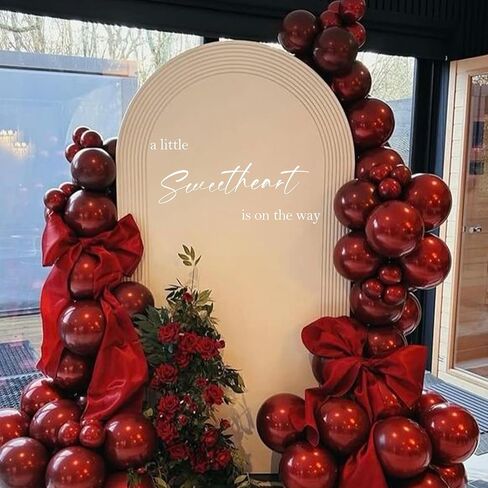 ملصق حائط A Little Sweetheart is On The Way - ملصق حائط لحفلة عيد الحب لقوس البالون، يكشف عن الجنس على شكل قلب فتاة أو فتى مع ملصق قلوب للحفلات in Kuwait