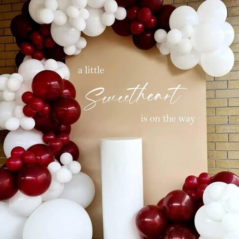 ملصق حائط A Little Sweetheart is On The Way - ملصق حائط لحفلة عيد الحب لقوس البالون، يكشف عن الجنس على شكل قلب فتاة أو فتى مع ملصق قلوب للحفلات in Kuwait