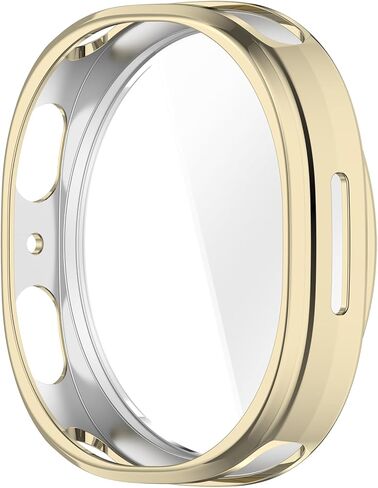 Case Compatible with Samsung Galaxy Watch 8 40MM 44MM, Soft TPU Plated Screen Protector Case Bumper Thin Guard Shockproof Frame (Light Gold, 40mm) in Saudi Arabia