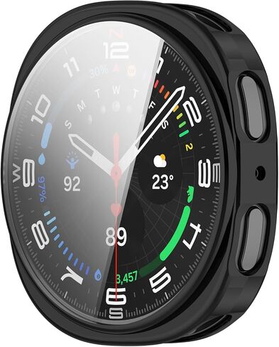 Case Compatible with Samsung Galaxy Watch 8 40MM 44MM, Soft TPU Plated Screen Protector Case Bumper Thin Guard Shockproof Frame (Light Gold, 40mm) in Saudi Arabia