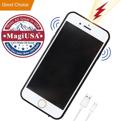 مسدس صاعقة للهاتف الخلوي Smart MagiUSA - مصباح يدوي Tazer المحمول قابل لإعادة الشحن ومنبه شخصي | دفاع عن النفس مدمج للنساء والرجال | تصميم واقعي للهاتف الذكي، سلسلة مفاتيح سهلة الحمل، صدمة كهربائية in Kuwait