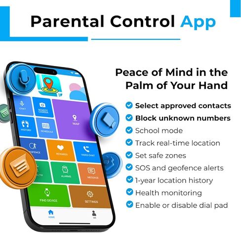 Kids Watch with GPS Tracker, Two Way Calling, Real Time Tracking & SOS Alerts, Smart Watch for Call and Text with Geo Fencing, School Mode, Safe Electronics, Long Battery & Parental Controls in Saudi Arabia