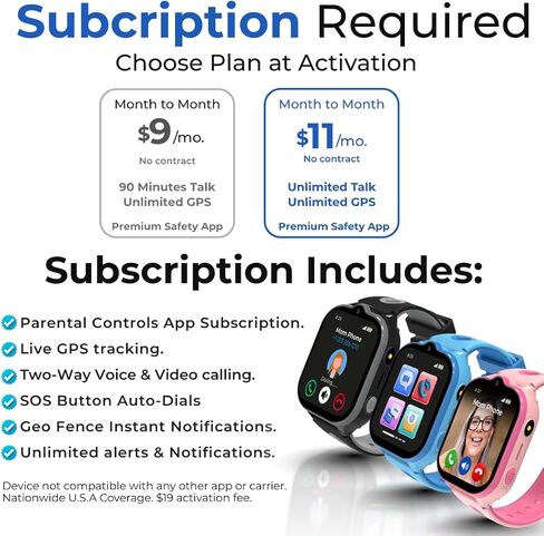 Kids Watch with GPS Tracker, Two Way Calling, Real Time Tracking & SOS Alerts, Smart Watch for Call and Text with Geo Fencing, School Mode, Safe Electronics, Long Battery & Parental Controls in Saudi Arabia