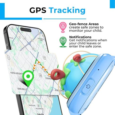 Kids Watch with GPS Tracker, Two Way Calling, Real Time Tracking & SOS Alerts, Smart Watch for Call and Text with Geo Fencing, School Mode, Safe Electronics, Long Battery & Parental Controls in Saudi Arabia