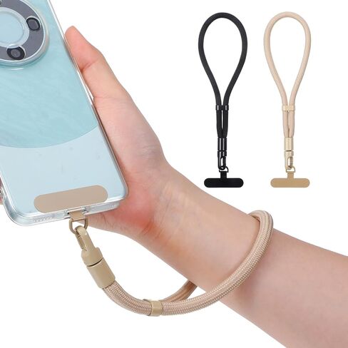 Sibba 2PCS Anti Theft Phone Wrist Strap With 2 Metal Tether Tabs Phone Lanyard Self-Locking Cellphone Wrist Strap Adjustable Wristlet Hand Anti-Drop Straps Ultra-Thin Clip and 360° Hook in Saudi Arabia