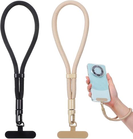 Sibba 2PCS Anti Theft Phone Wrist Strap With 2 Metal Tether Tabs Phone Lanyard Self-Locking Cellphone Wrist Strap Adjustable Wristlet Hand Anti-Drop Straps Ultra-Thin Clip and 360° Hook in Saudi Arabia