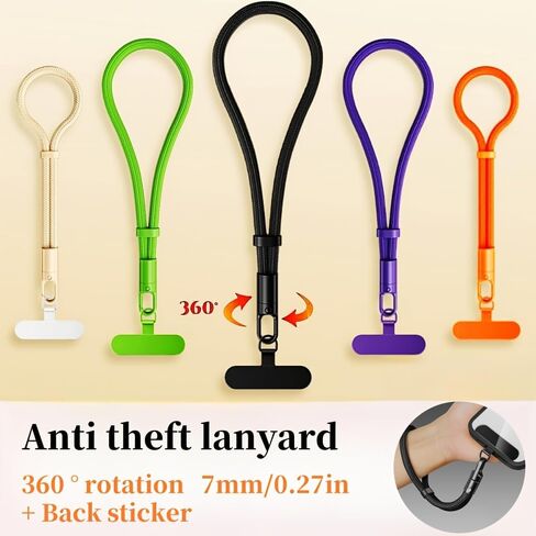 Anti-Theft Phone Lanyard 360 Degree Rotatable With Adjustable Self-Locking Buckle Wrist Strap for Daily Travel Commuting in Saudi Arabia
