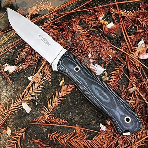 سكاكين واتش مان ذات الشفرات الثابتة مع غمد، سكين بوشكرافت كامل تانغ مع غمد كيديكس سكين صيد مسطح مع مقبض ميركارتا للتخييم والبقاء على قيد الحياة وصيد الأسماك in Kuwait
