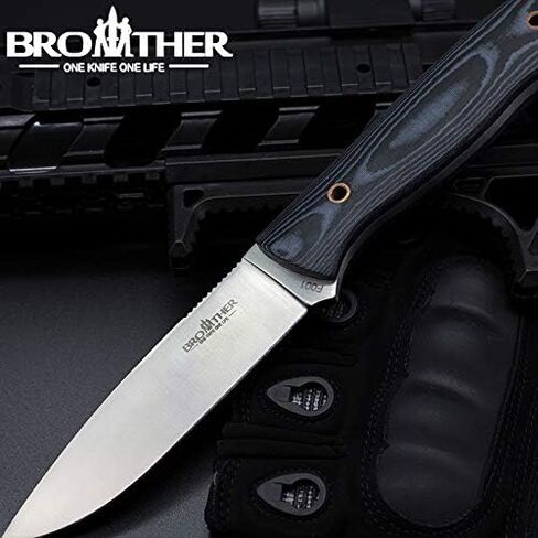 سكاكين واتش مان ذات الشفرات الثابتة مع غمد، سكين بوشكرافت كامل تانغ مع غمد كيديكس سكين صيد مسطح مع مقبض ميركارتا للتخييم والبقاء على قيد الحياة وصيد الأسماك in Kuwait