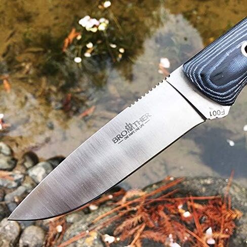 سكاكين واتش مان ذات الشفرات الثابتة مع غمد، سكين بوشكرافت كامل تانغ مع غمد كيديكس سكين صيد مسطح مع مقبض ميركارتا للتخييم والبقاء على قيد الحياة وصيد الأسماك in Kuwait