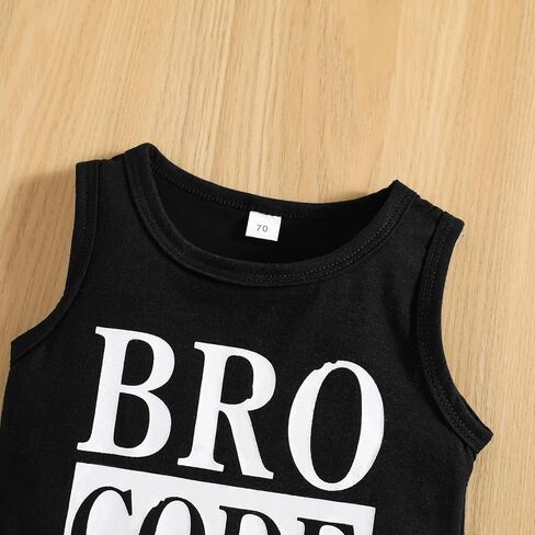 Toddler Baby Boy Summer Outfit Clothes Sleeveless Letter Print Vest Tank Tops Ripped Denim Jeans Shorts Set in Saudi Arabia