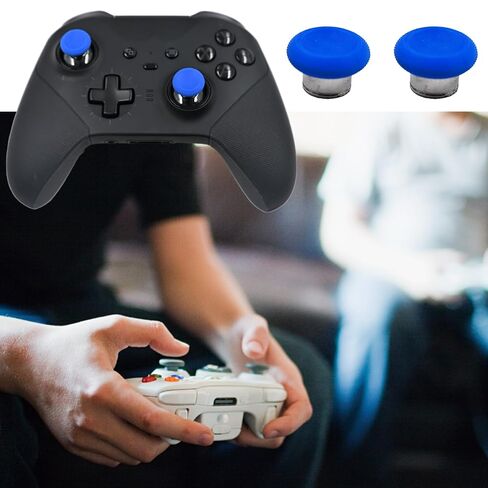قطعتان من أعواد الإبهام المعدنية القصيرة البديلة لأجهزة التحكم Xbox Elite Series 2، أعواد الإبهام لأجهزة التحكم الأساسية Xbox Elite Series 2 (أزرق) in Kuwait