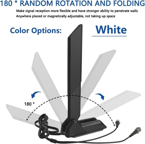 هوائي زاهارا أبيض RP-SMA ثنائي النطاق واي فاي 6E لجهاز ASUS ROG Strix X570-E للألعاب WiFi II 14008-02650600 14008-02650000 2.4G/5G/6G WiFi 6e in Kuwait
